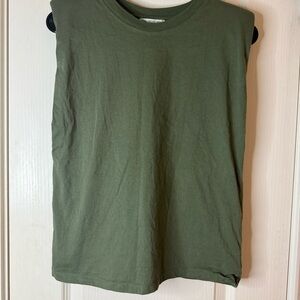 Zara Forest Green Sleeveless Tee